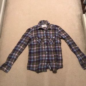 Aéropostale light long sleeve plaid shirt